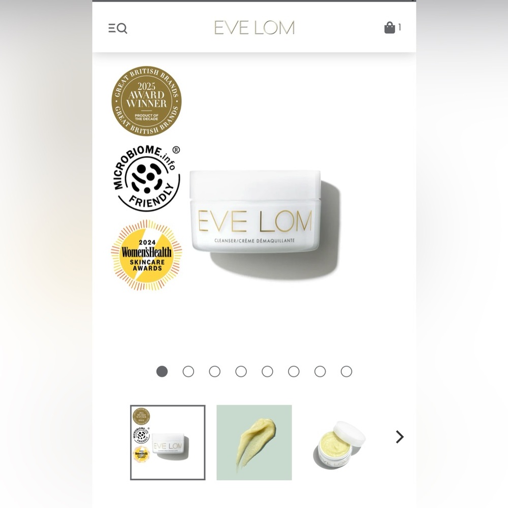 Eve Lom Cleanser with Gold Accents
